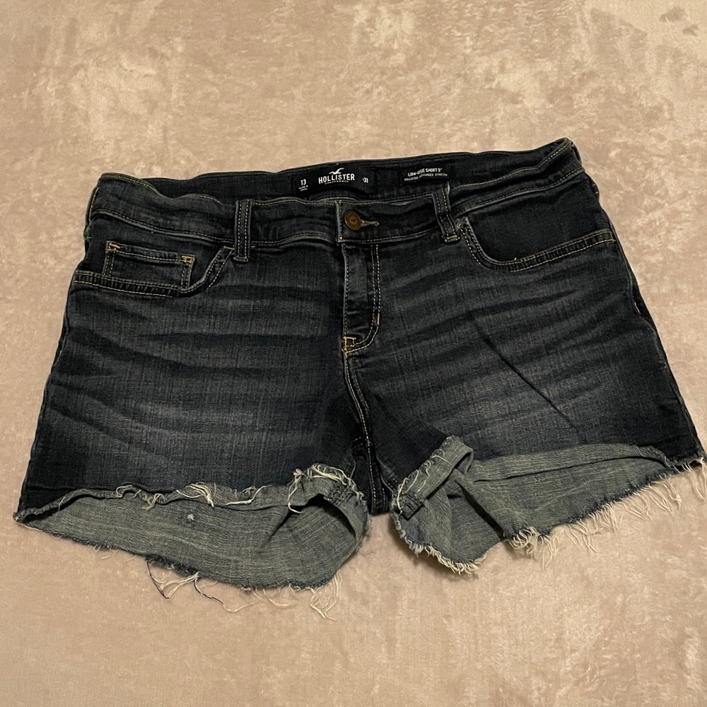 Hollister Low Rise Shorts, Dark Wash, 3 inch inseam, Advanced Stretch